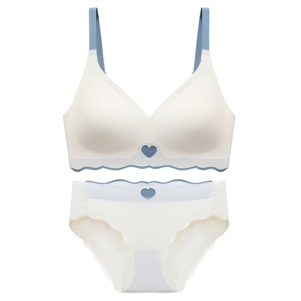Thin underwear, supporting push up bra, wireless bra, set