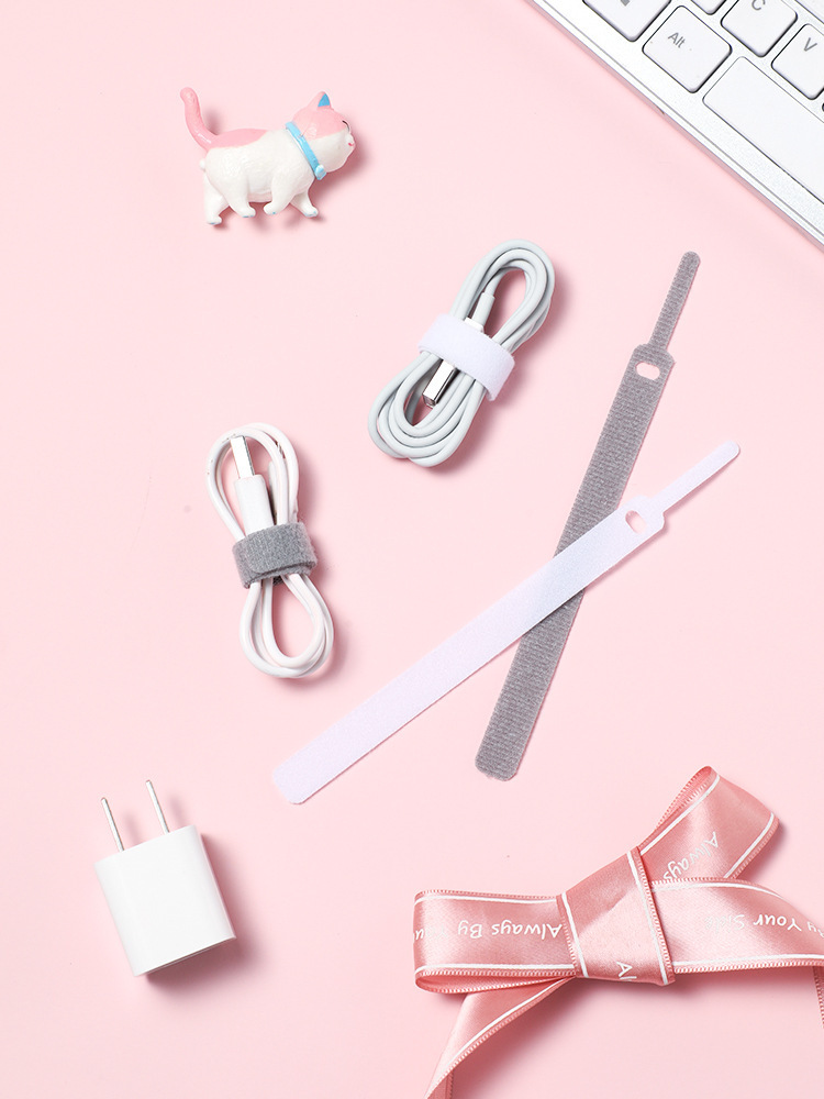 Velcro correa de cable de red de computadora cinta vinculante cable de carga de datos auricular almacenamiento hebilla bobinado cable fijo organizador