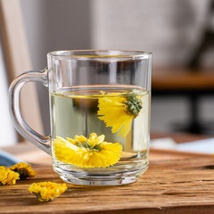 批發玻璃馬克杯透明帶把水杯辦公家用泡茶杯咖啡杯商務活動禮品