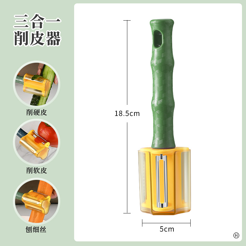 Nuevo cuchillo de pelado 3 en 1 cuchillo de cocina cuchillo de raspado multifuncional casero cuchillo de pelado de papas sin pelado