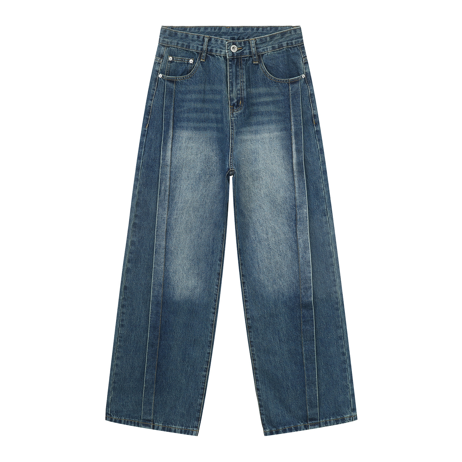 Mtlclothes ropa de Hombre | 2023 otoño nueva American High Street alta sentido costura nicho diseño jeans