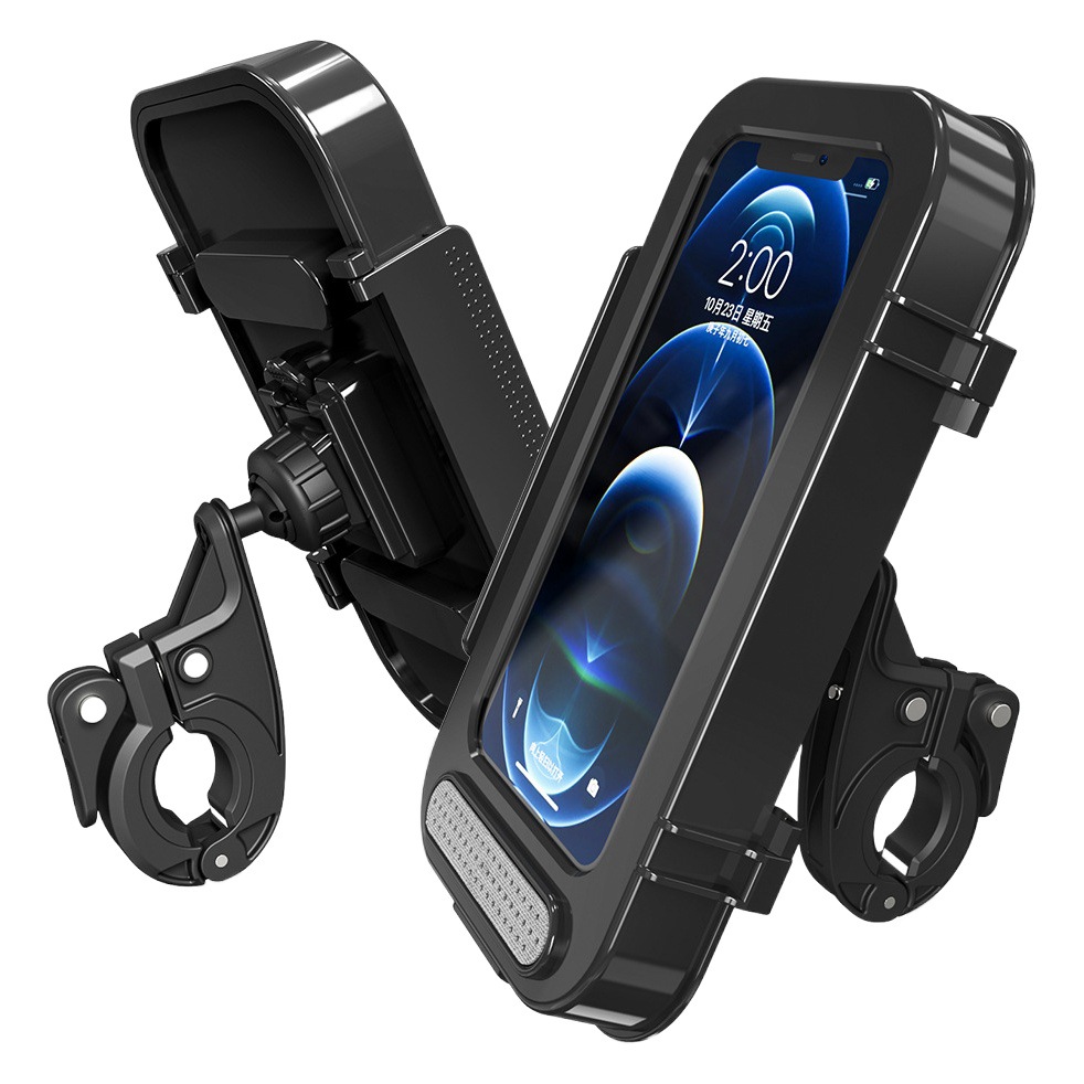 Cross-border spot bicycle waterproof bag motorcycle rearview mirror mobile phone bracket outdoor riding waterproof box touch screen