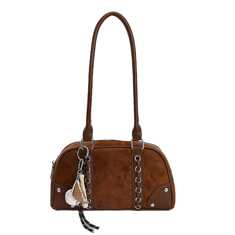 Transfronterizos de seda portátil bolsas de brazo mujeres otoño / invierno 2025 nuevo estilo de moda Boston bolsas de hombro de viaje