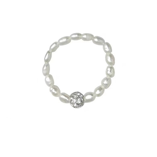 Freshwater Pearl Ring~ Adjustable Elasticity, Elegant and Unique Design, Superb Finger Ring for Women, Korean High-End Style, Trendy