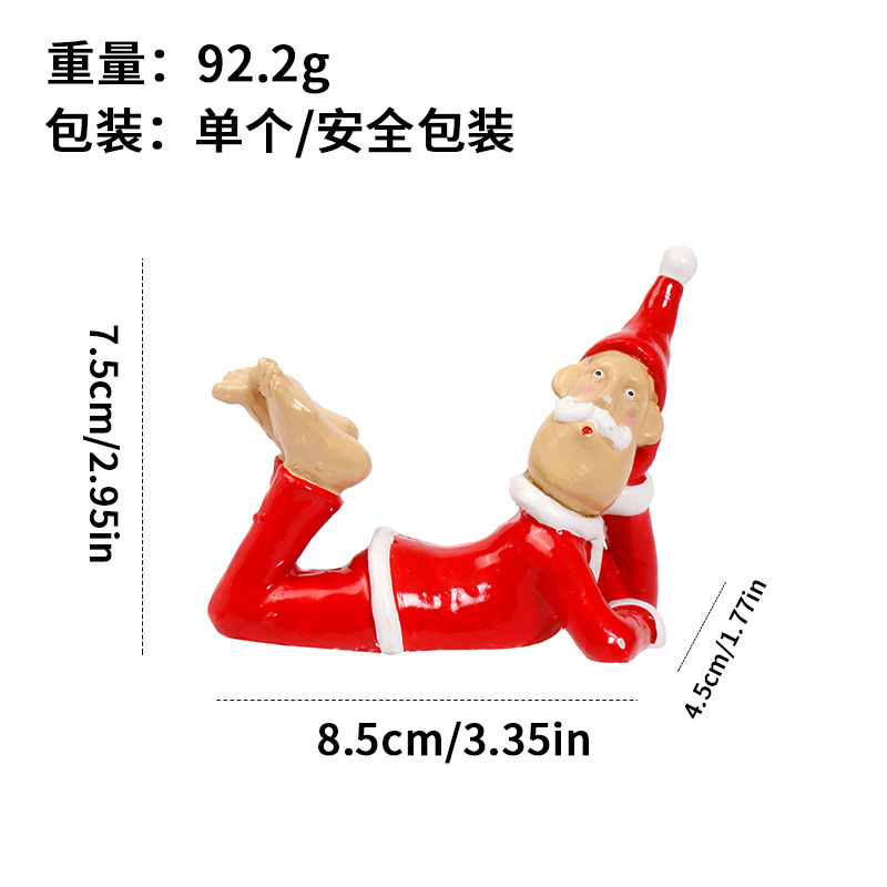 クロスボーダー新製品クリスマス装飾面白いサンタクロース樹脂工芸品家の装飾ギフト|undefined