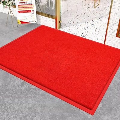 Avtomobil döşəmə paspasları — Entrance Door Mat Square Anti-Slip - red-silk-circle-without-words-contact-customer-service-for-customized-size-patterns