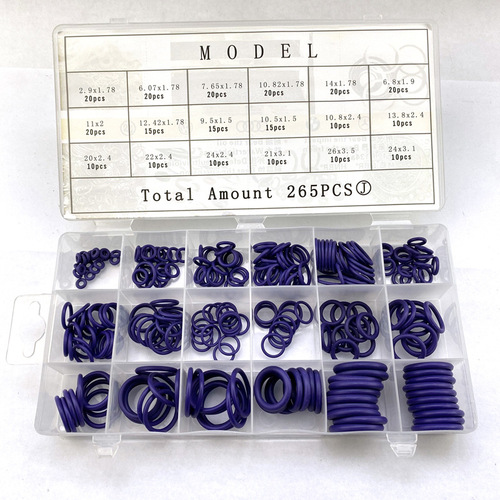 18 grid 270pc rubber ring car air conditioner compressor seal O-ring seal 265pcs
