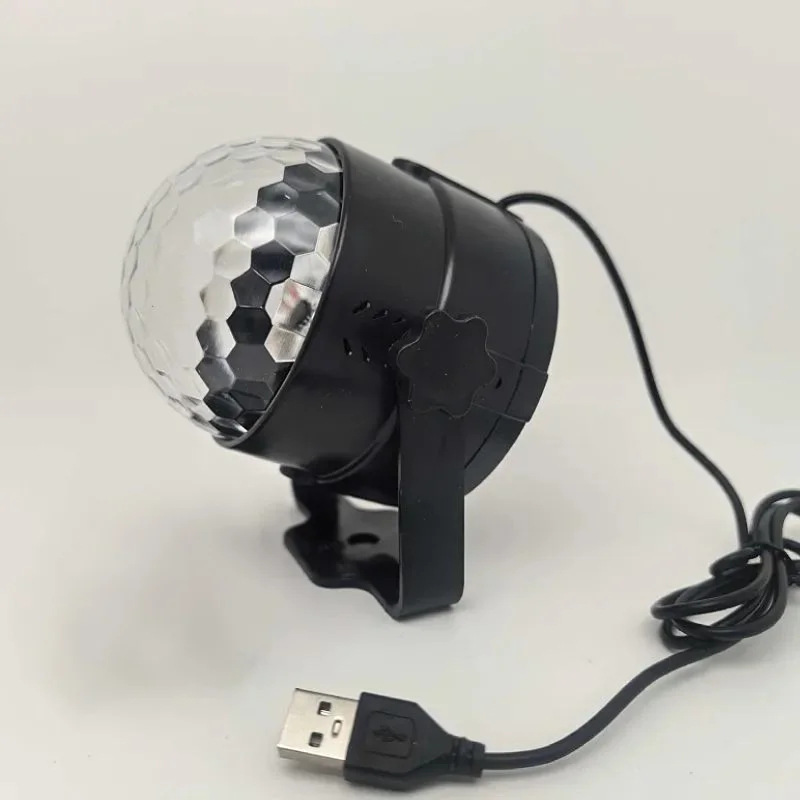 Bola Mágica LED Giratoria con Control Remoto Transfronterizo, Luz Láser Colorida, Bola Mágica de Cristal para KTV, Luz Láser para Atmósfera de Escenario