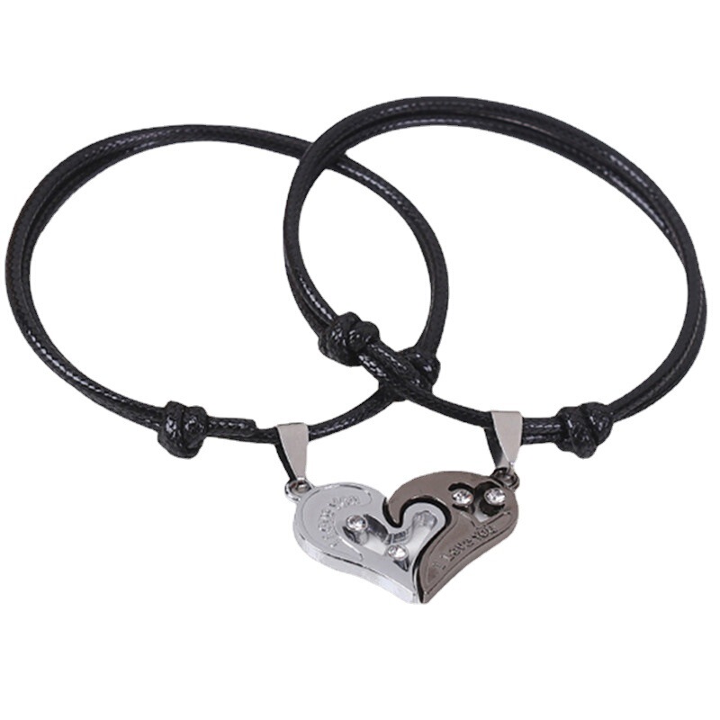 Factory a pair of simple couple bracelet key love lock bracelet jewelry wholesale cross-border supply jewelry
