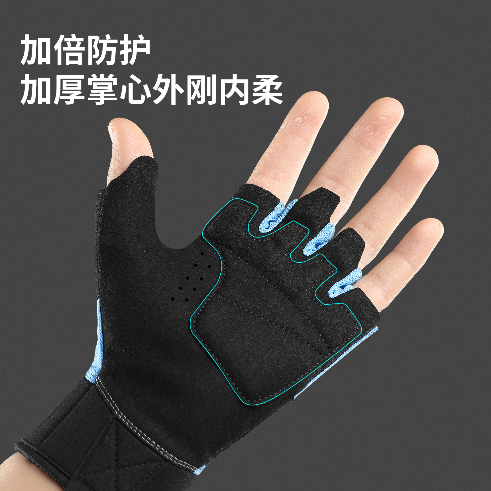 Guantes de ciclismo resistentes al desgaste de microfibra Vilico, transpirables y cómodos, entrenamiento de fitness de montañismo, guantes de medio dedo deportivos al por mayor