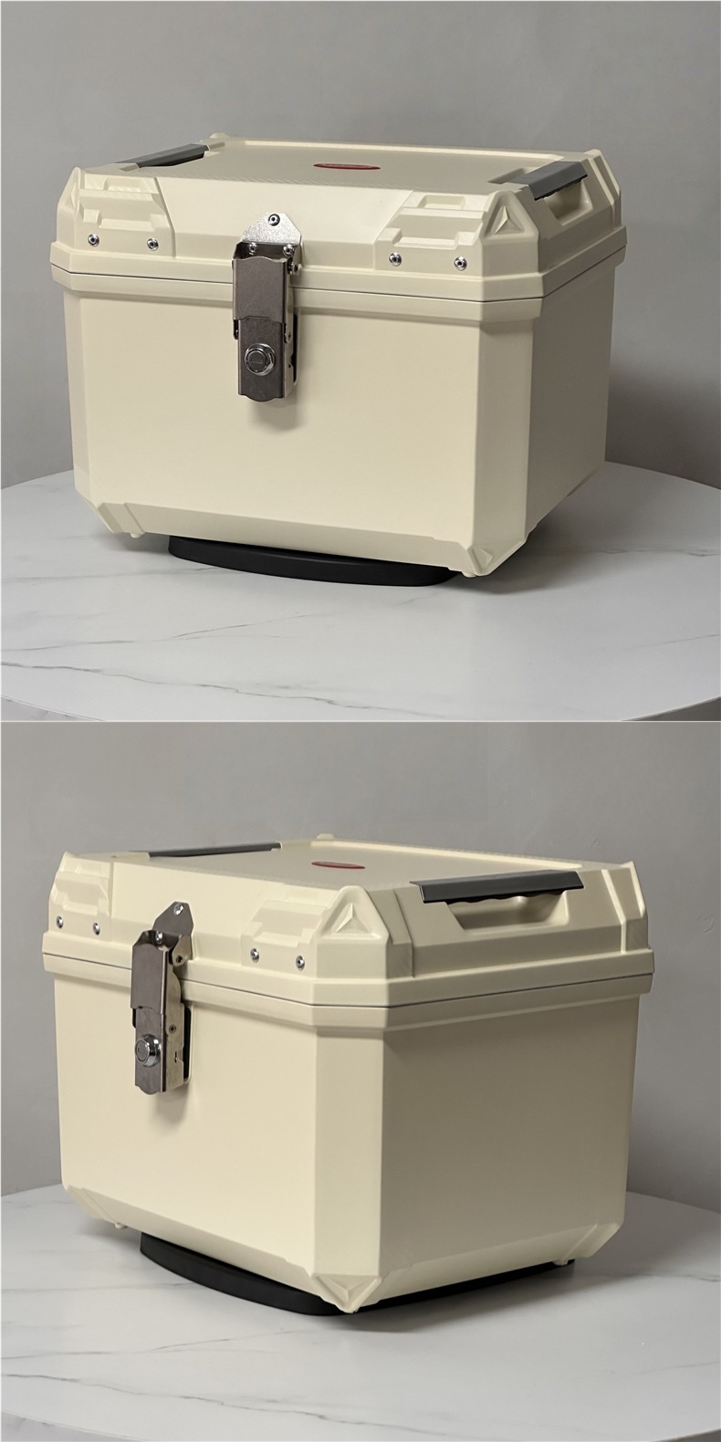 45L motorcycle tail box with a large capacity, suitable for electric scooters; a universal tail box storage container made of aluminum alloy