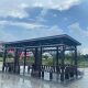 New Chinese-style aluminum alloy Pavilion electric Louver Pavilion antique hexagonal pavilion gallery rack grape rack