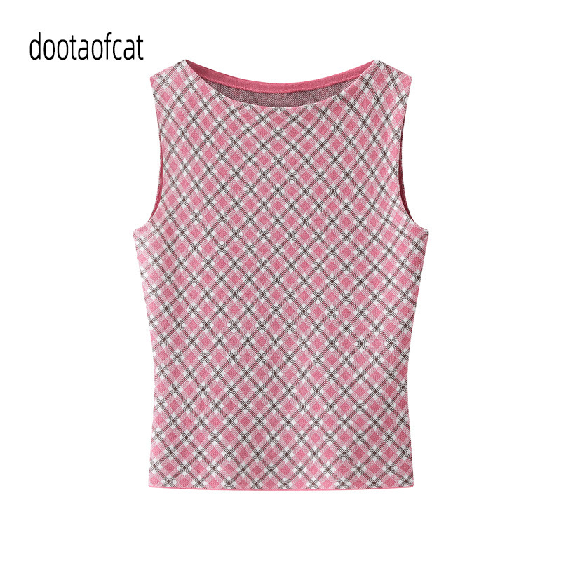 2026 Spring New Women's Retro Diamond Pattern Letter Embroidery Floral Knit Sweater Vest Top 3K1Ee28 2026 Spring New Women's Retro Diamond Pattern Letter Embroidery Floral Knit Sweater Vest Top 3K1Ee28