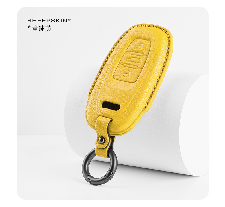 Suitable for Audi A6L Goatskin Key Case Q5/A5/A7/S3/S5/A4L Car Key Shell Modification Accessories Set