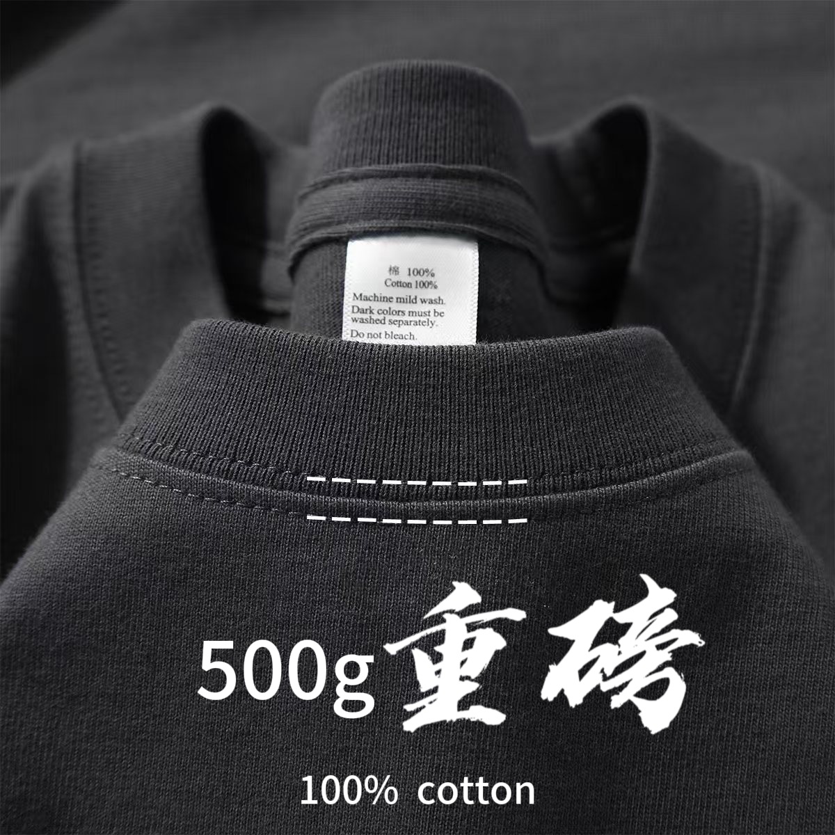 アメリカンスタイル 500 グラムヘビーウェイトピュアコットン半袖 Tシャツメンズラウンドネックルーズメンズソリッドカラーボトリングシャツ 2025 夏の新スタイル