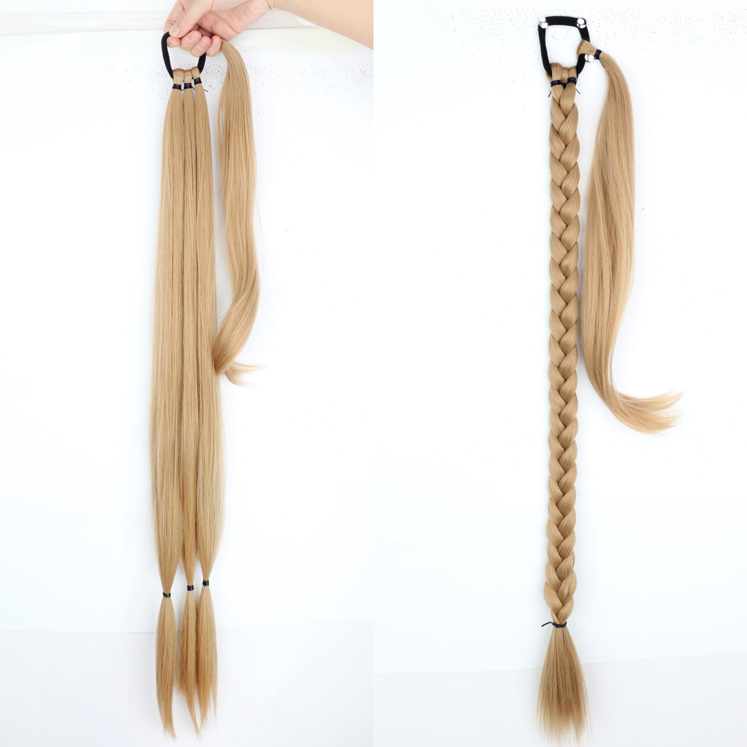 Perucas de cola de caballo mujer enredada moda extensión de cabello cola de caballo fibra sintética peruca cola de caballo peruca