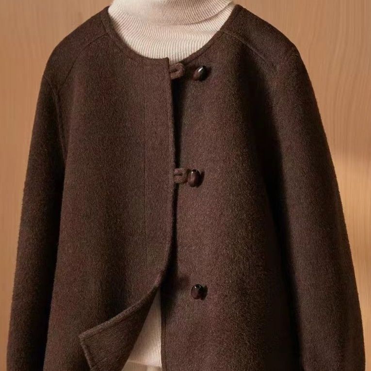 双面羊毛大衣女短款小个子2025秋冬新款休闲年轻韩版羊毛呢外套