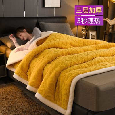 加厚冬珊瑚羊羔绒毛毯卧室盖毯被子午睡休沙发空调绒毯床单床上用