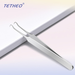 緹香彎頭粉刺夾子去黑頭夾不鏽鋼鑷子專業痘痘夾暗瘡針細胞夾挑痘