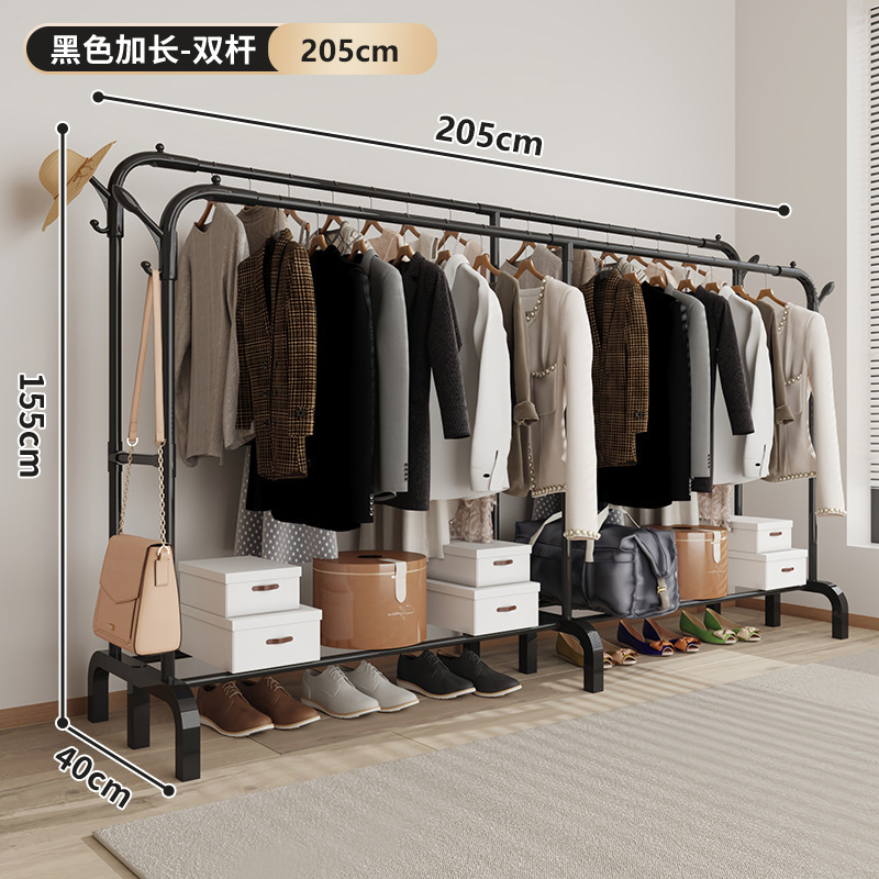 Perchero sencillo transfronterizo, perchero de pie para dormitorio o balcón, tendedero plegable móvil, tipo barra de pie, venta al por mayor