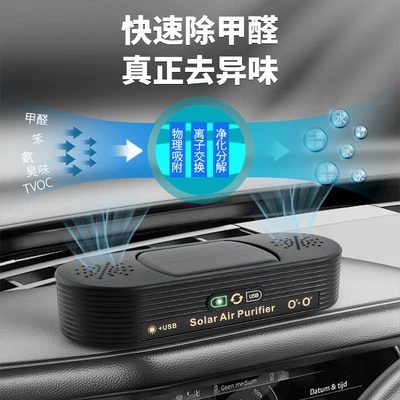 Dual-core solar-powered car air Hava təmizləyiciləri