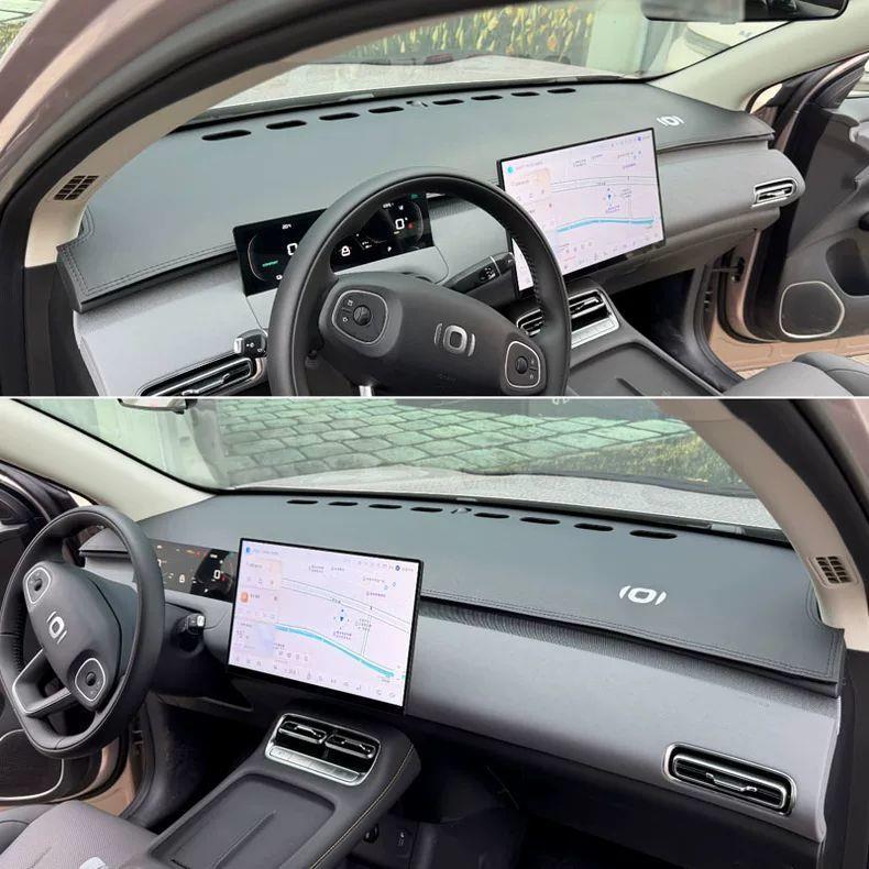 Suitable for Changan Qiyuan Q05 Special Leather Front Desk Mat, Center Console Light-Proof, Sun-Proof, Dust-Proof, Anti-Reflective Mat Modification