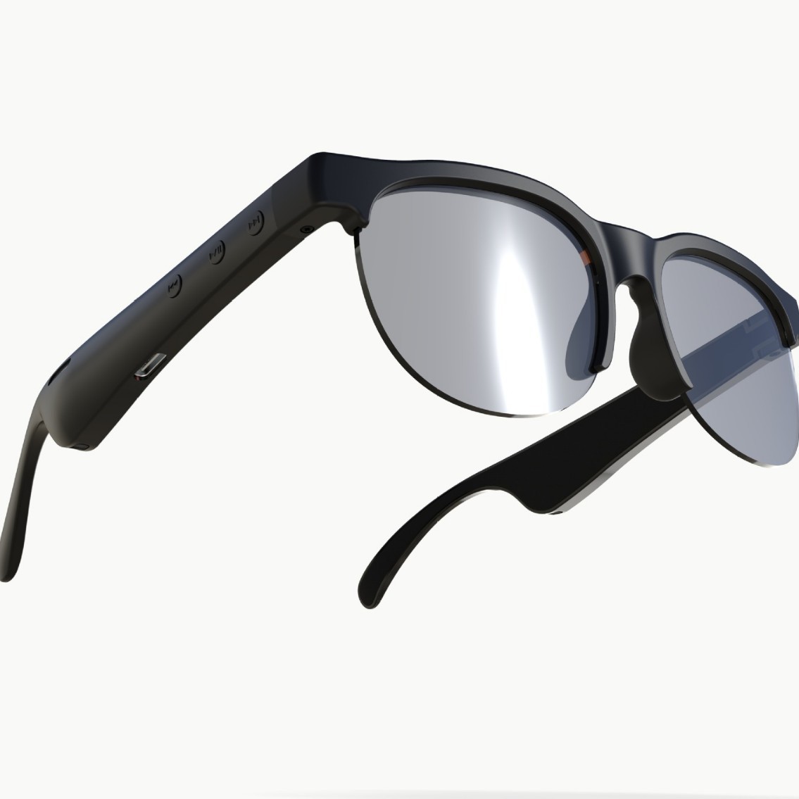 Inteligente transfronteriza AI traducción Bluetooth gafas de sol anti-UV deportes al aire libre montar auriculares para escuchar música y hablar