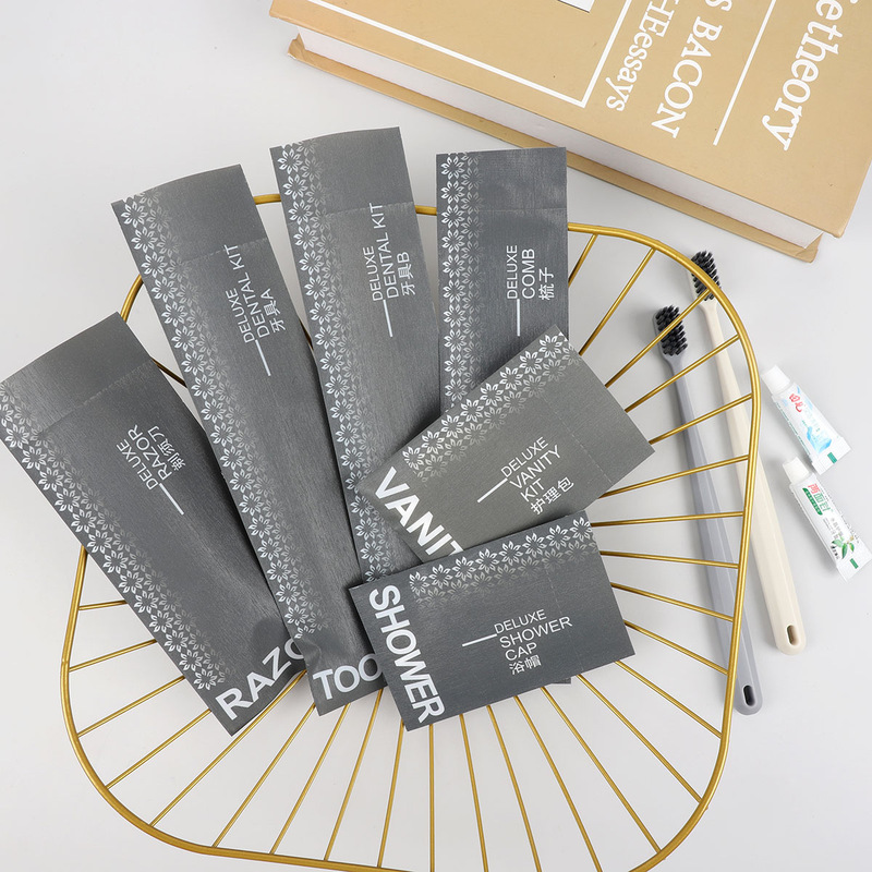 Hotel Disposable Toiletries, Complete Set of Disposable Toothbrushes with Toothpaste Set, Classy B&B Consumables