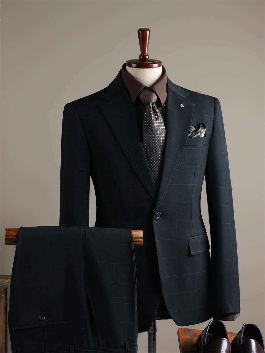 チェック柄スーツ メンズ ビジネスカジュアル 宴会 結婚式 スーツ オフィスフォーマルスーツ メンズスーツ 司会者