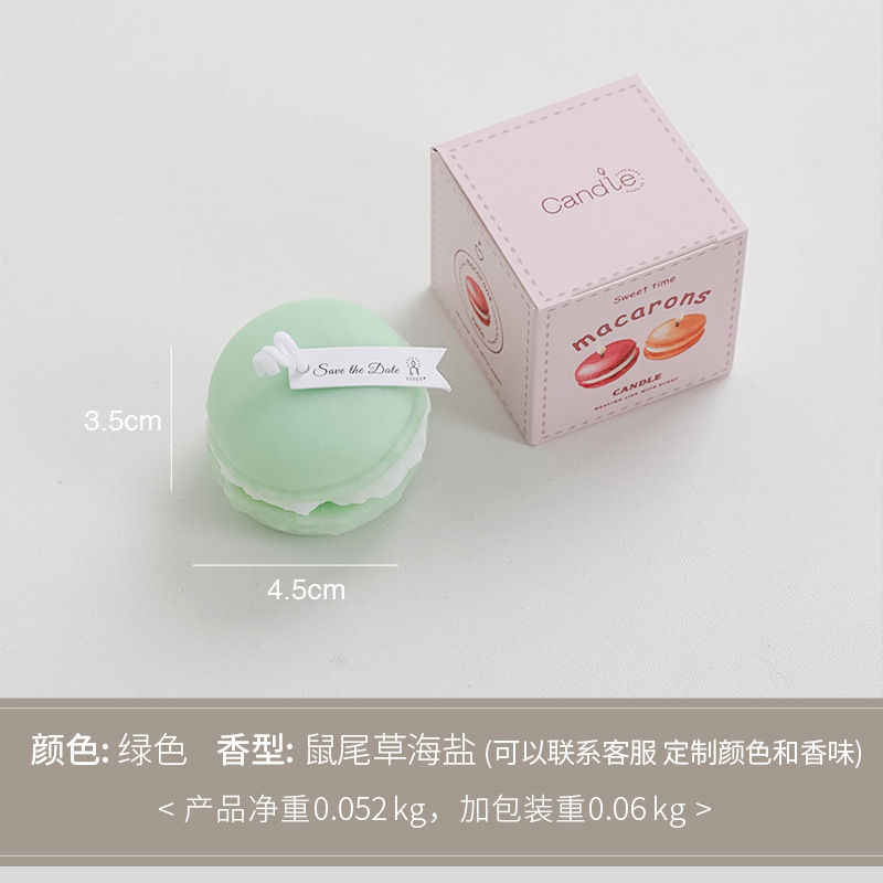Velas de aromaterapia de macaron con souvenirs al por mayor fragancias de boda pequeños regalos hechos a mano cera de modelado de simulación de candle