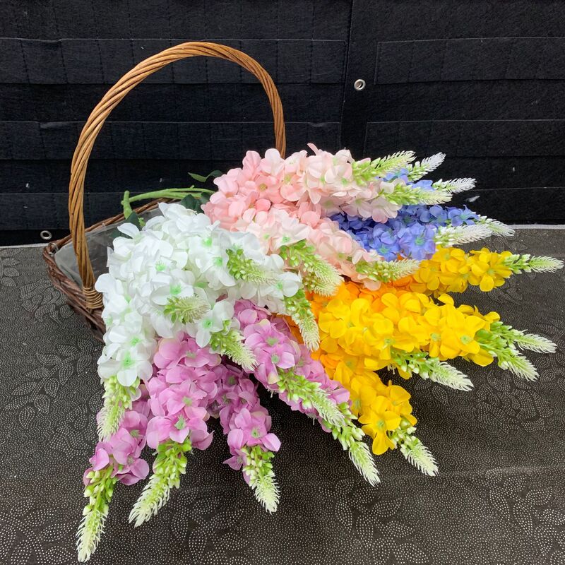五叉风信子仿真花假花婚庆家居装饰摆件绢花户外活动花墙布景假花|undefined