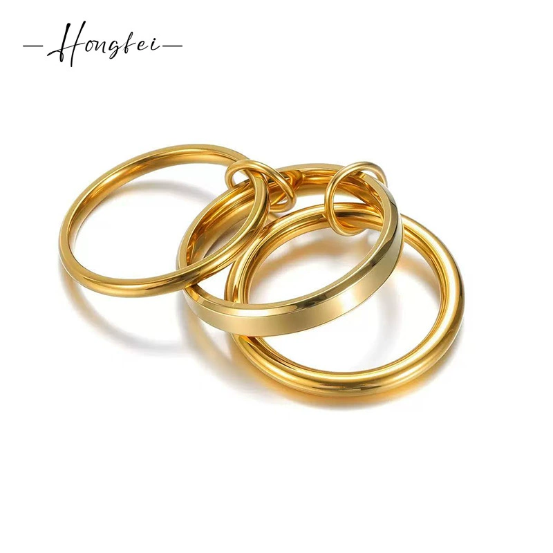 Глянцевое брендовое креативное кольцо из нержавеющей стали, AliExpress, желание, золото 750 пробы, простой и элегантный дизайн, оптовая продажа