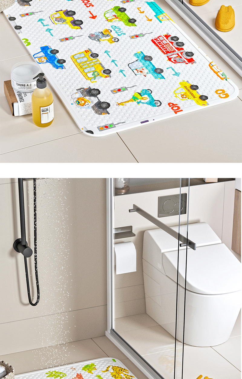 Bathroom non-slip mat shower children's bathroom floor mat drop-resistant PVC mat toilet waterproof bathroom floor mat