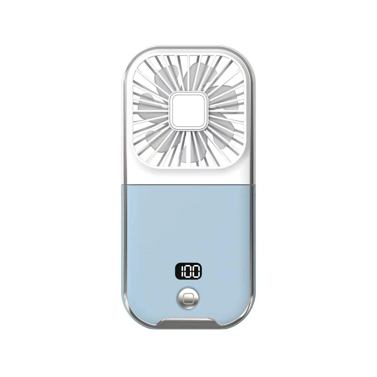 Портативный мини-вентилятор F30pro, USB‑зарядка, LED‑дисплей, складной с ремешком