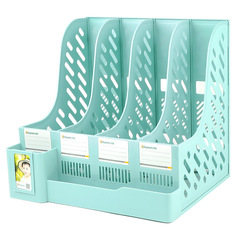 Office supplies file storage rack storage basket student bookshelf file frame desktop information rack 4-link file column