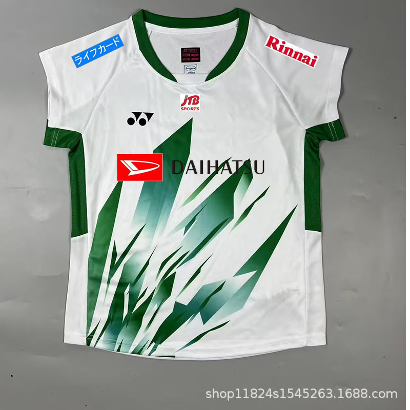 2025 Spring and Summer Korean Yy New Badminton Uniform Quick-Drying Tops for Men and Women Short-Sleeved Training Uniforms Sportswear Jerseys
