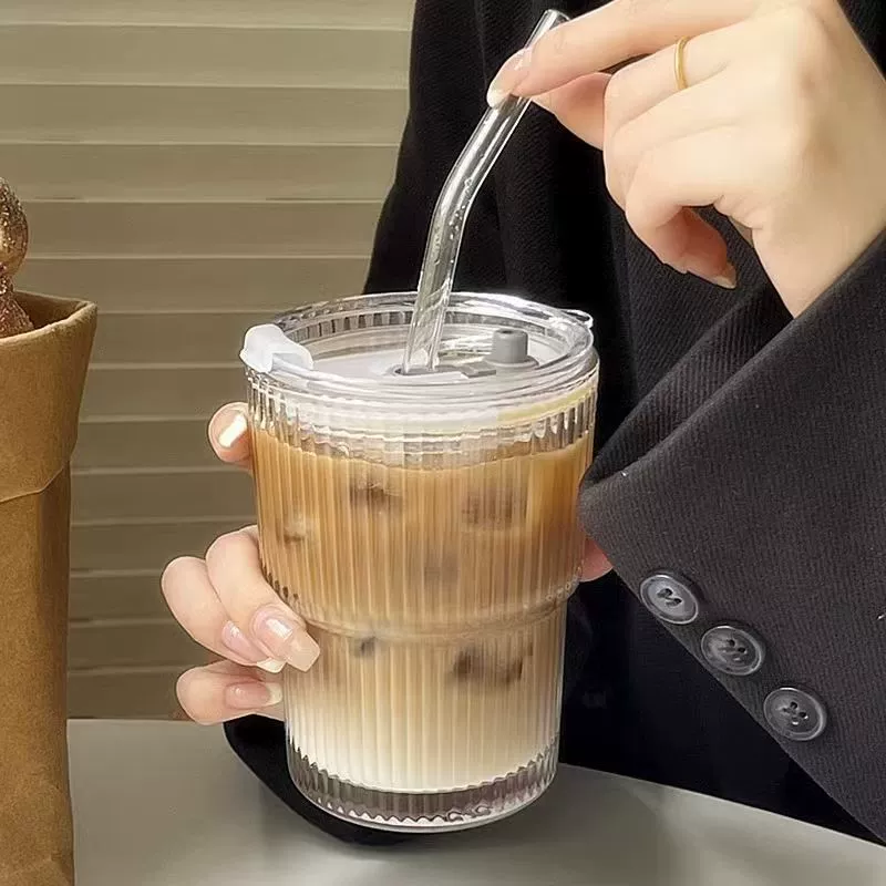 High quality coffee straw with glass, American style