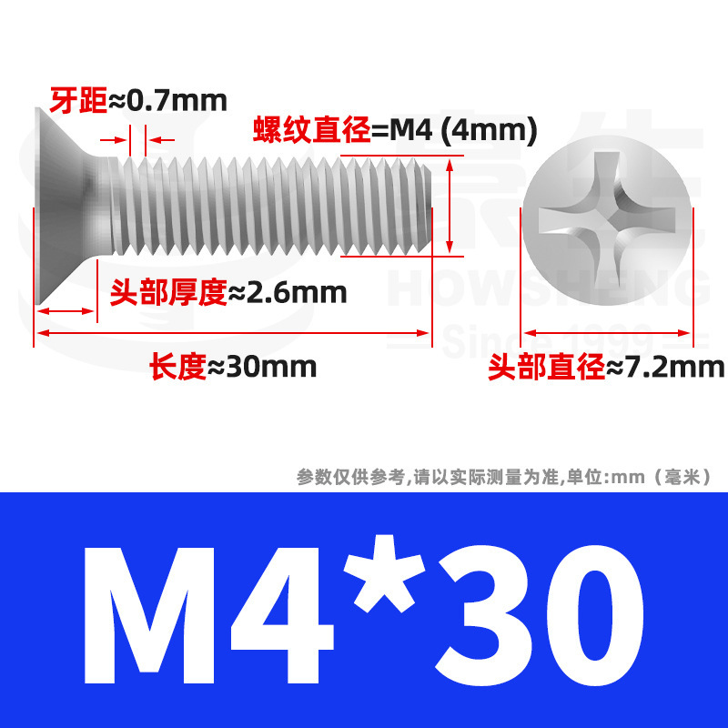 304ステンレスネジのネジの十字溝の平頭のネジのKMの機械の糸の小さいネジのm 2m 3m 4m 5m 6|undefined