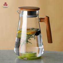 家用凉水壶水杯套装日式玻璃冷水壶大容量加厚耐热高温凉白开水壶