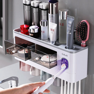 Toothbrush Shelves Punch holes automatic Squeeze toothpaste Toothbrush holder suit Squeezer Brushing Cup TOILET Storage