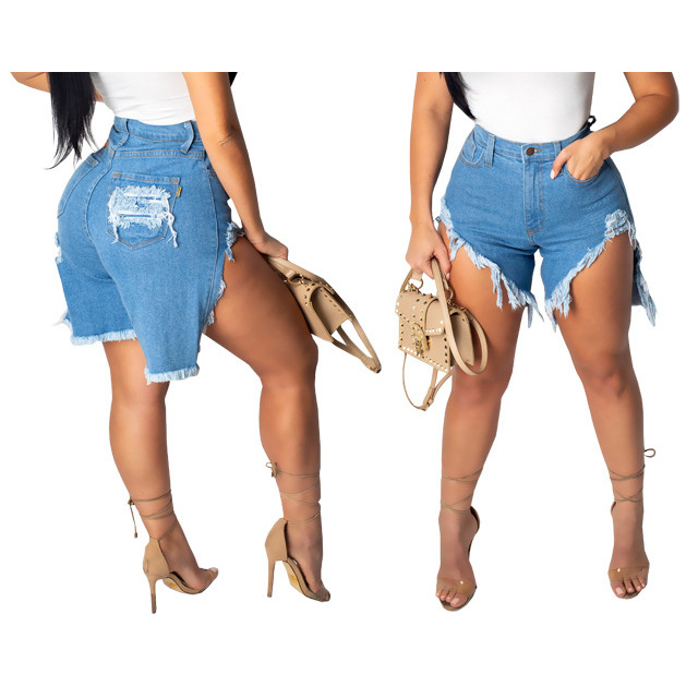 Women's Street Sexy Streetwear Solid Color Knee Length Washed Jeans display picture 5