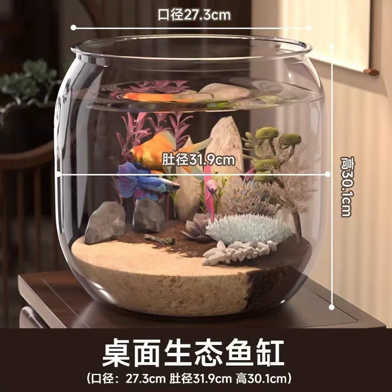 Plastic turtle breeding cylinder micro -landscape hood living room transparent lid lizard lizard climbing cylinder