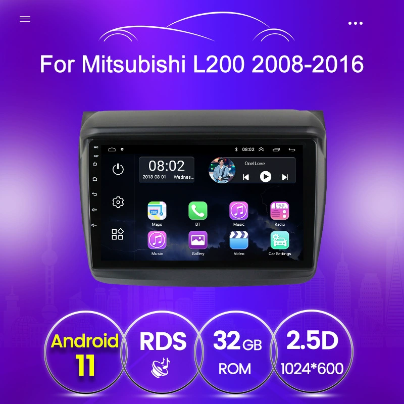 Дорожная навигационная система all-in-one для Mitsubishi L200 08-16 с Android большим экраном центра управления на автомобиль