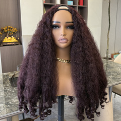 跨境爆款哑光头套 99J V part Afro Curly Wig