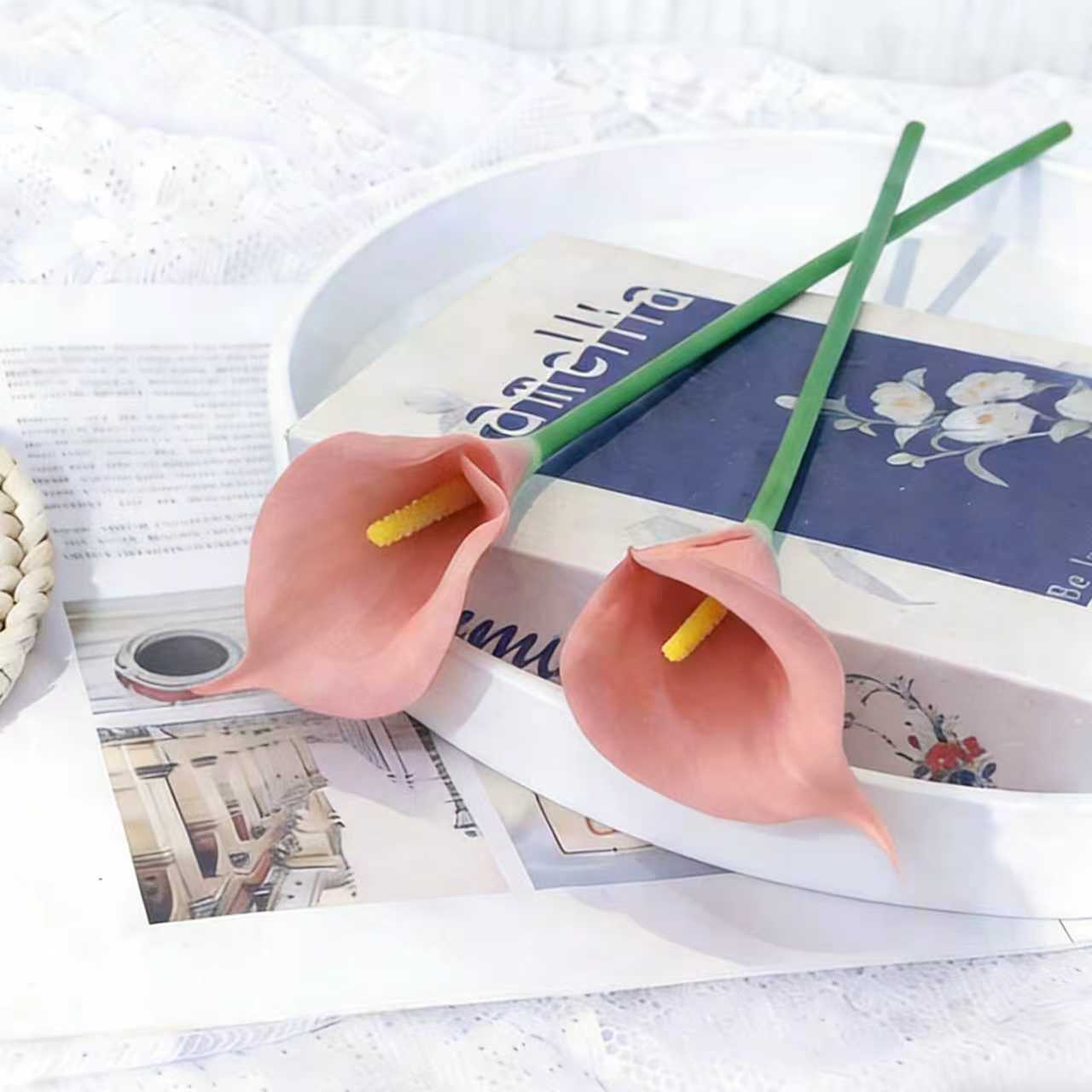 Pink calla lilies