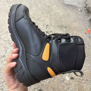 Firefighter's New Training Boots, Men's Forest Fire Boots, High-Top Outdoor Combat Boots, Black Rescue Boots, Anti-Puncture Boots