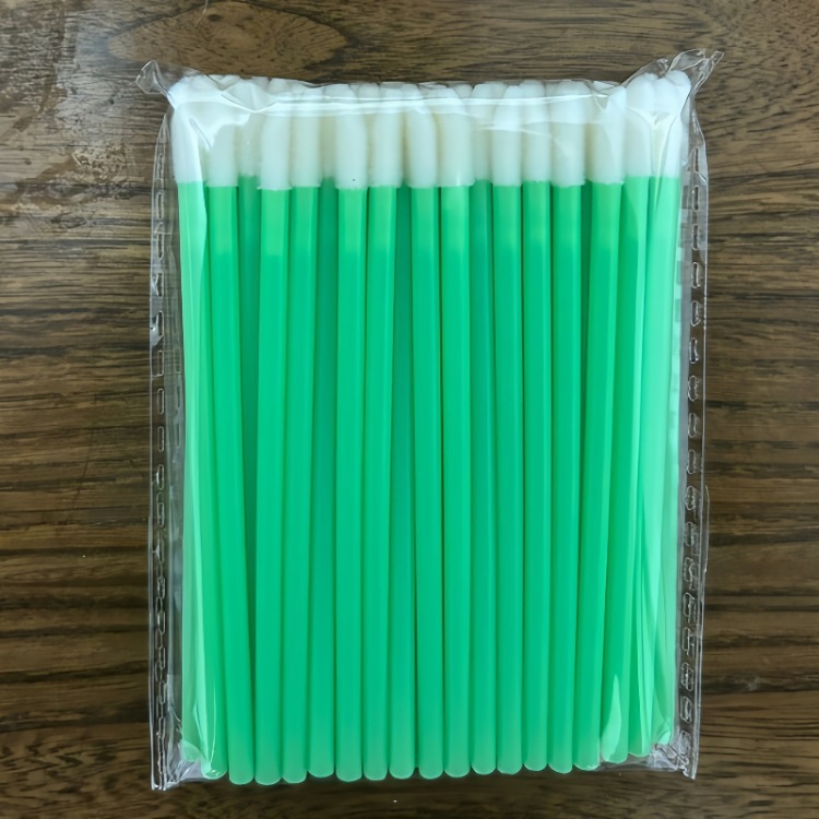 Pinceles flocados para labial 50 piezas de plástico y nylon con mango corto para maquillaje de labios image 14