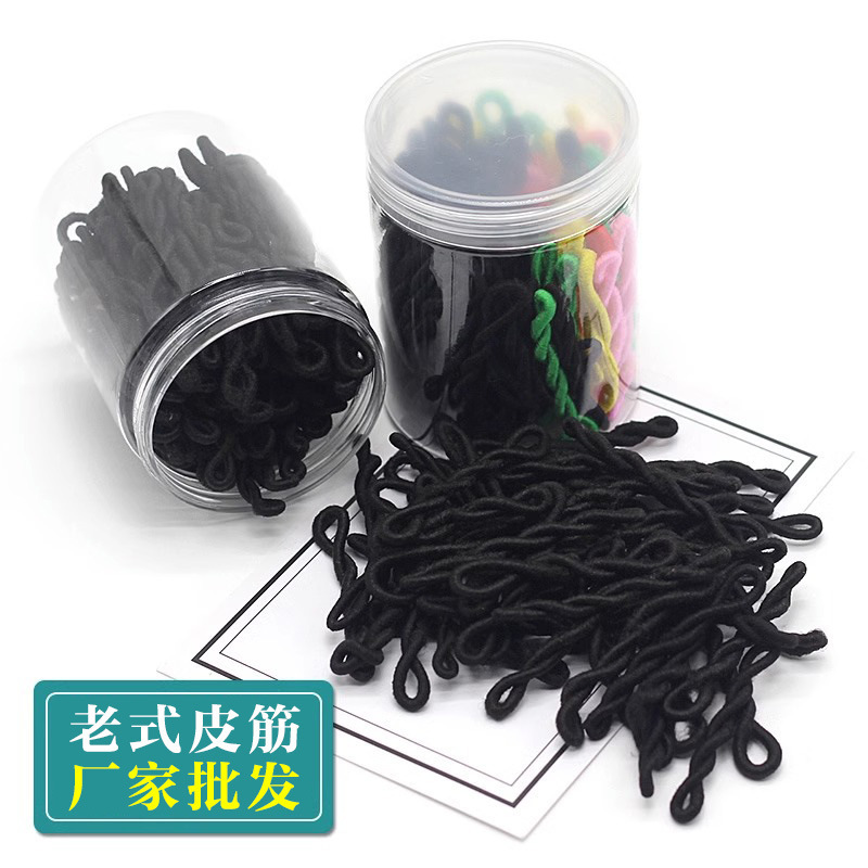 Old-fashioned bright red rubber band Simple black hair rope rubber band high elastic adult hair tie hair rope female hair band wholesale Old-fashioned bright red rubber band Simple black hair rope rubber band high elastic adult hair tie hair rope female hair band wholesale