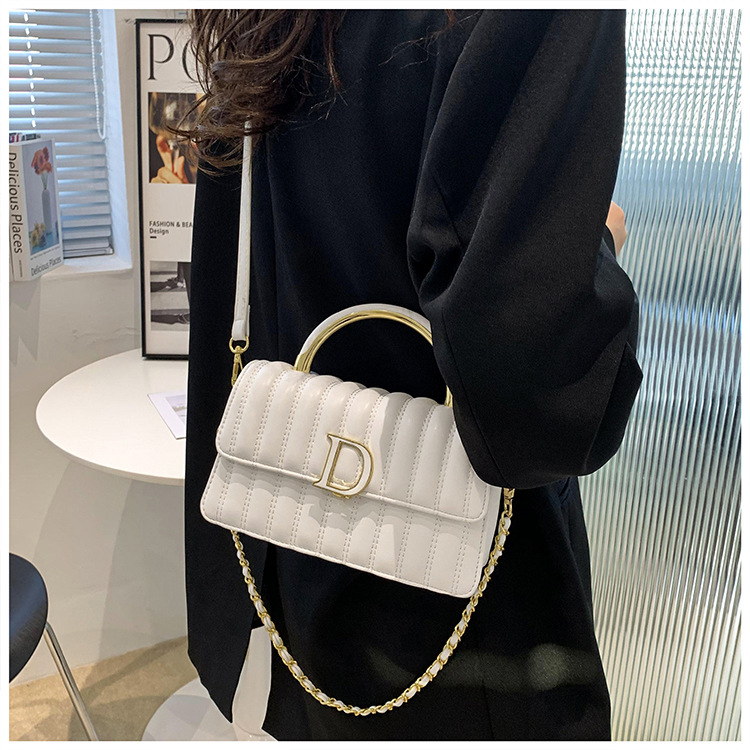 Hochwertige, leichte, luxuriöse, weiche Ledertasche mit bestickter Kette, kleine, duftende Tasche für Damen, vielseitige, modische Textur, One-Shoulder-Crossbody-Handtasche_voghion.com