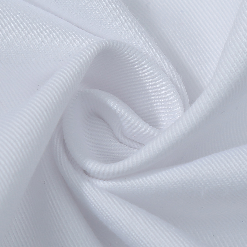 Blanco puro chef uniforme de manga larga Otoño e Invierno hotel francés restaurante occidental de color sólido resistente al desgaste fácil de lavar ropa de trabajo de manga corta